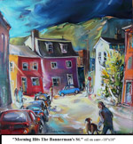 Morning Hits The Bannerman's Street, Oil on Canvas